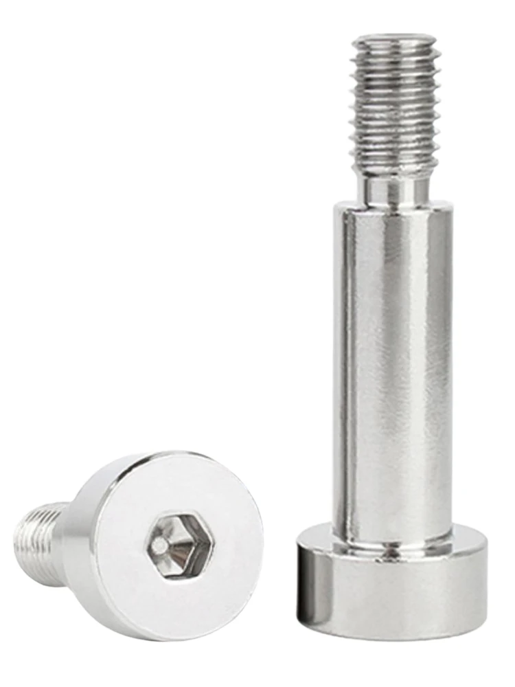 JUIDINTO 1-20pcs 304 Stainless Steel Shoulder Screws Hex Socket Bolts M2 M2.5 M3 M4 M5 M6 M8 M10 Shoulder Bolt for Machinery Use