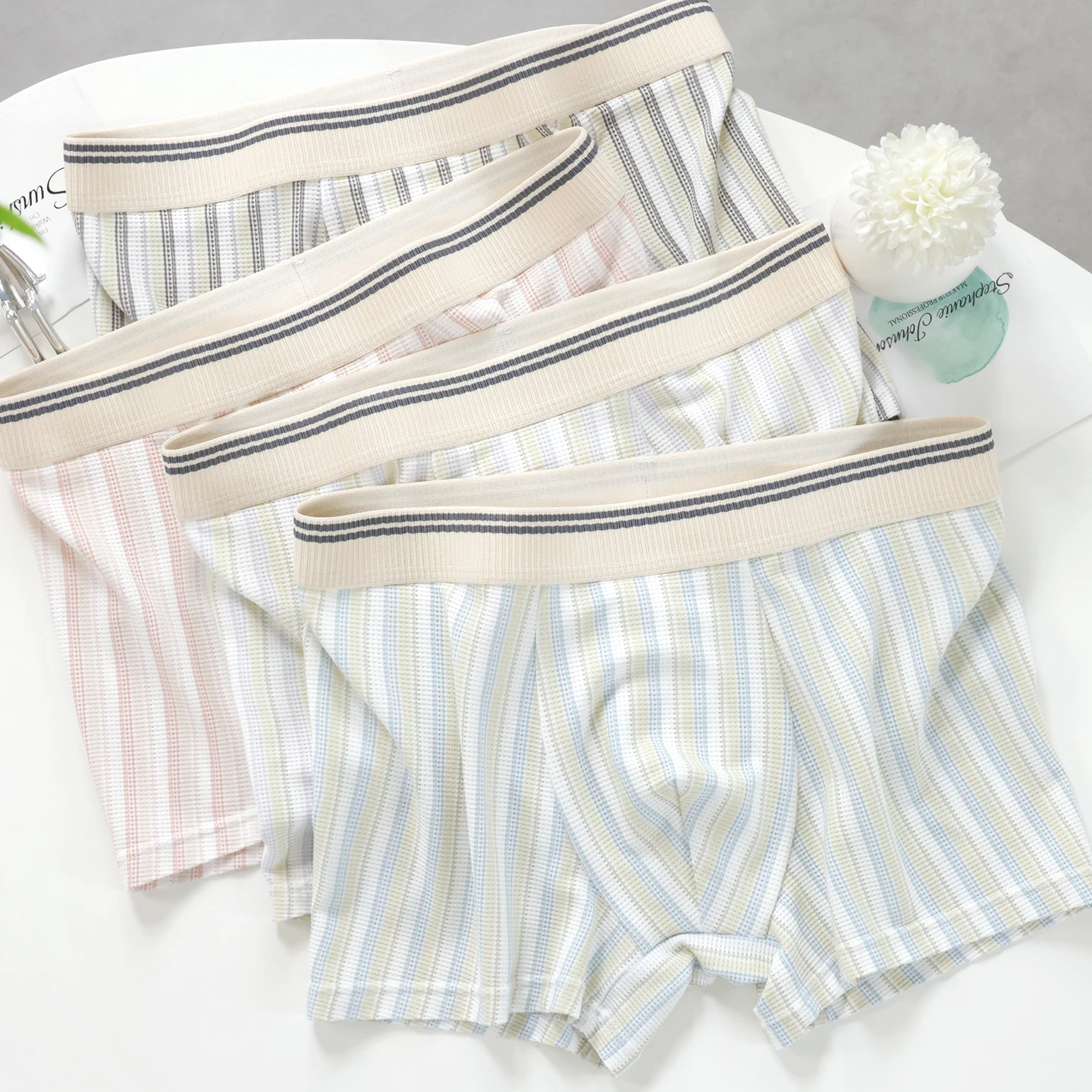 

Men's Bubble Cotton Underwear - 90% Viscose 10% Spandex, Light & Breathable, Cool Comfort for Summer