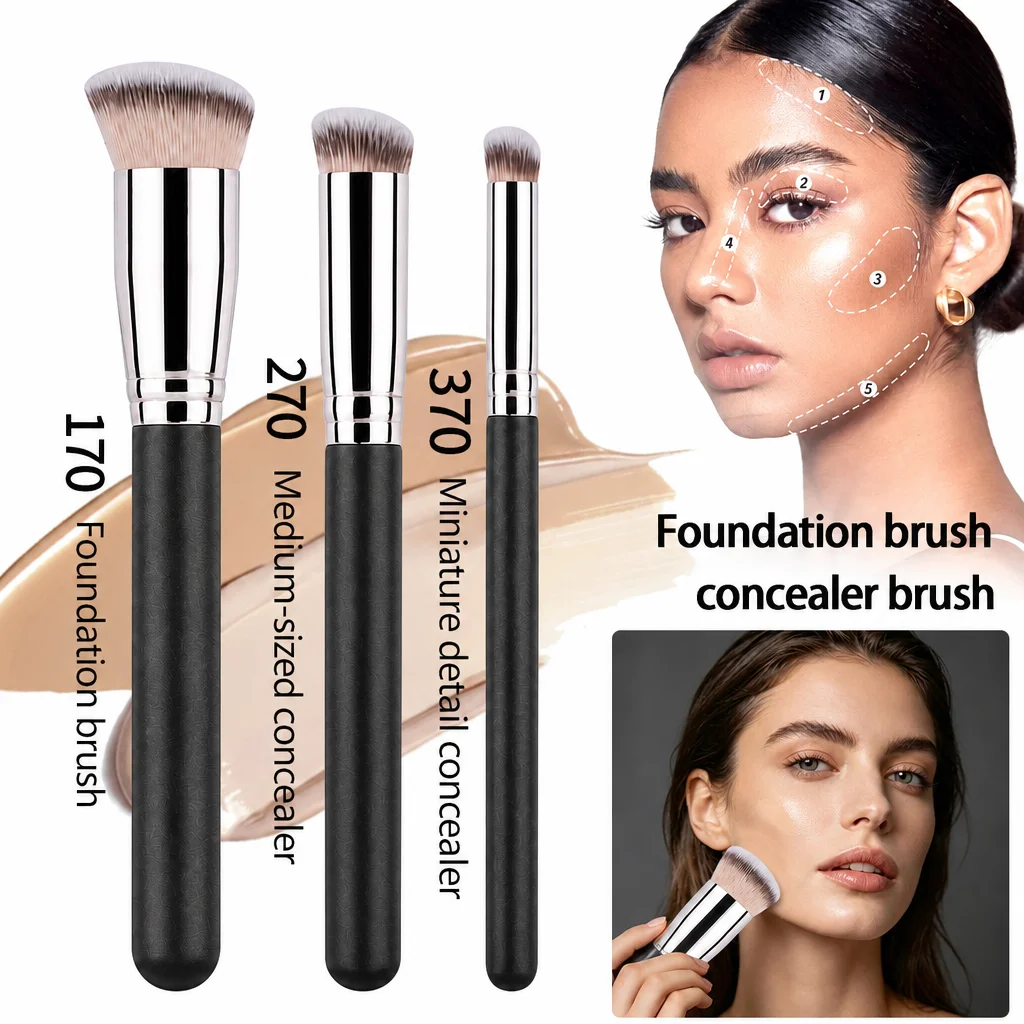 Foundation Concealer Brush Premium Contour Blusher Brushes Flawless Under Eye Dense Face Makeup Brush For Blending