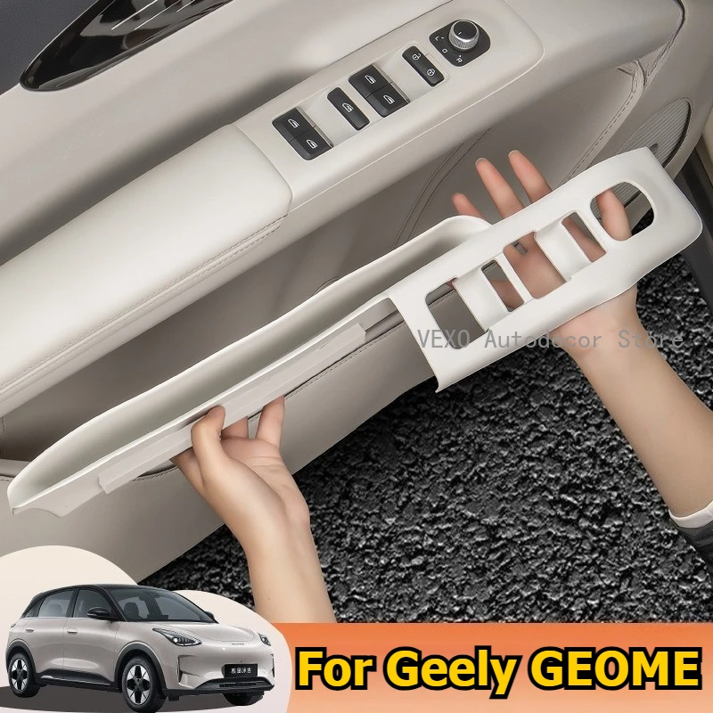 

For Geely GEOME Car Door Window Lifting Panel Silicone Protective Door Handle Pad Panel Cover Decoration Interior Accessories