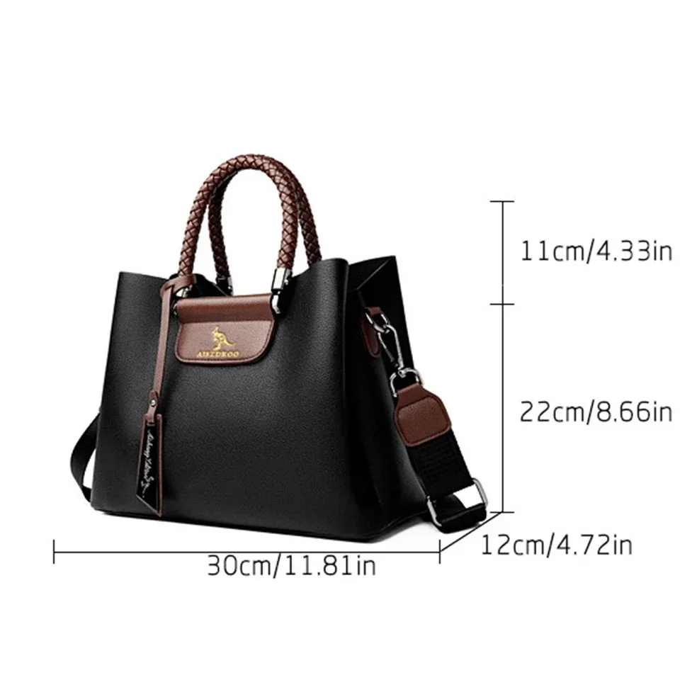 Elegant Women\'s Handbag Unique Handle Design Featuring a Stylish Pattern Spacious Interior  Adjustable Strap Functionality