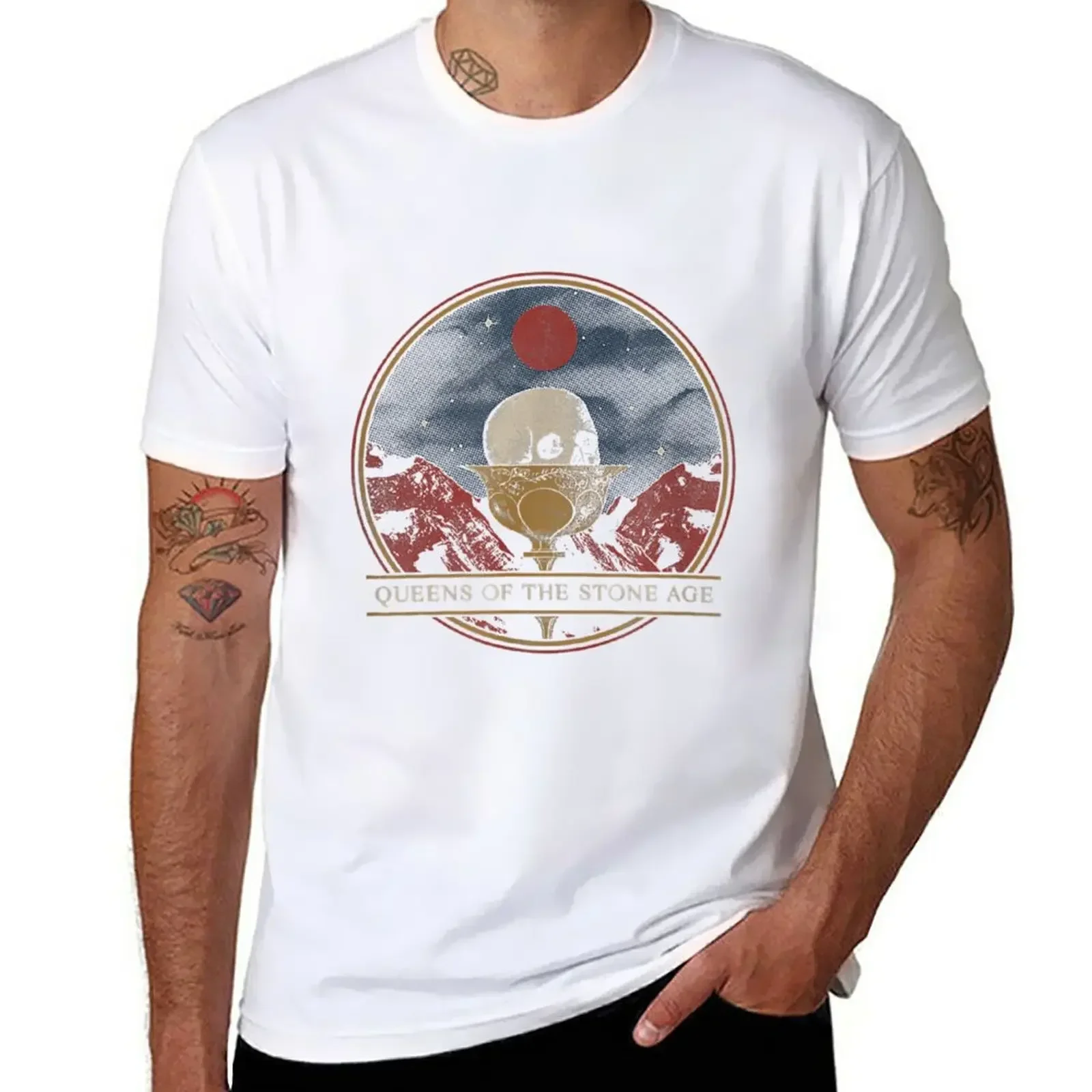 Queens of the Stone Age Skull Kyus Perfect Gift Fan Rock Band T-Shirt Anime t-shirt boys white t shirts t shirts for men graphic