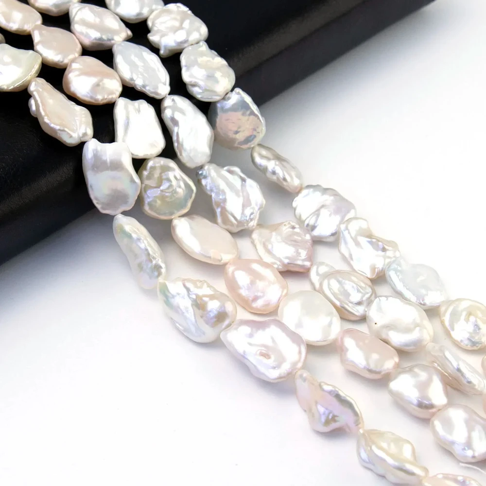 الباروك غير النظامية شكل لؤلؤ المياه العذبة الطبيعية فضفاض خزر عازل ستراند 11x15 مللي متر لصنع المجوهرات عقد دي اي واي سوار #5