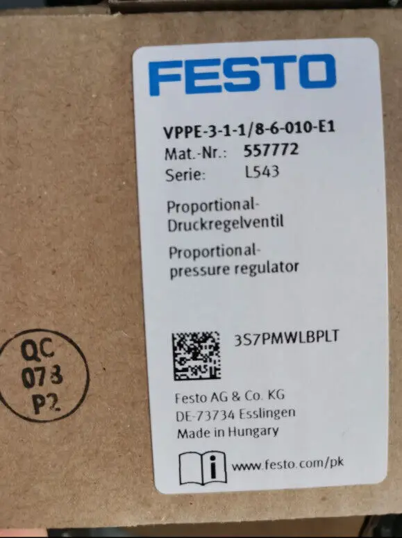 

1PC New Festo VPPE-3-1-1/8-6-010-E1 557772 Pressure Regulator In Box Brand