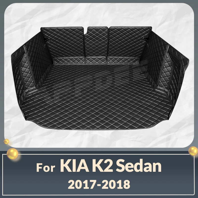 

Auto Full Coverage Trunk Mat For Kia K2 Sedan 2017-2018 16 Car Boot Cover Pad Cargo Liner Interior Protector Accessories