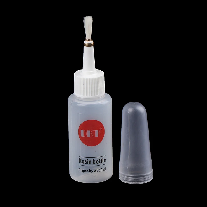50ml Klare Kunststoff-Flussmittel-Pastenflasche mit Tropfer und Pinsel, Alkohol-Harz-Lötwerkzeug – Detail 1