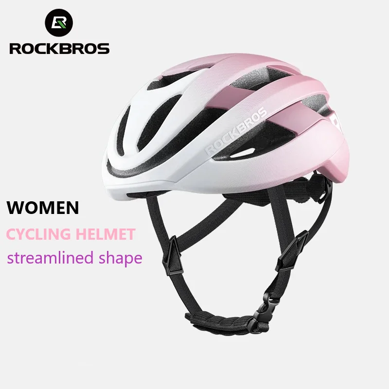 ROCKBROS Women Cycling Helmet Integrally-molded Ultralight MTB Road Bike Helmet For Female Breathable Streamlined Bicycle Helmet