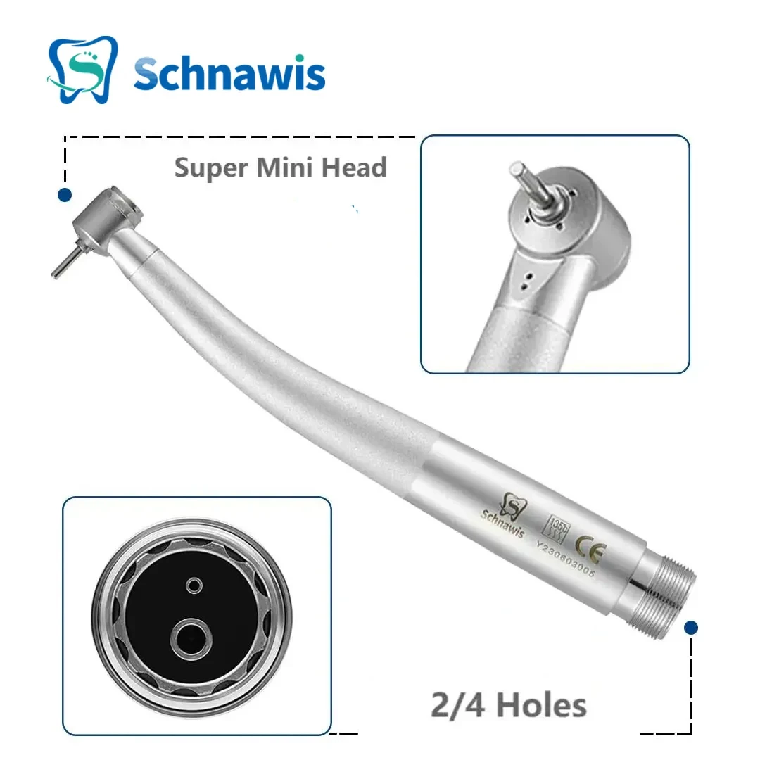 

Schnawis Dental High Speed Mini Handpiece Dentistry Air Turbine Handpiece with Four Water Sprays Handpiece Dentistry Tools