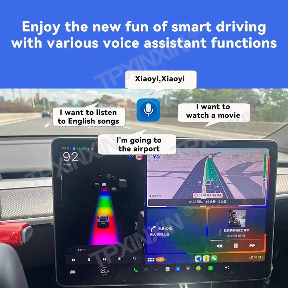 أندرويد السيارات Carplay Hicar فك ل تسلا نموذج 3Y تسلا سيارة اللعب فك صندوق راديو السيارة مشغل وسائط متعددة الملاحة الصوتية