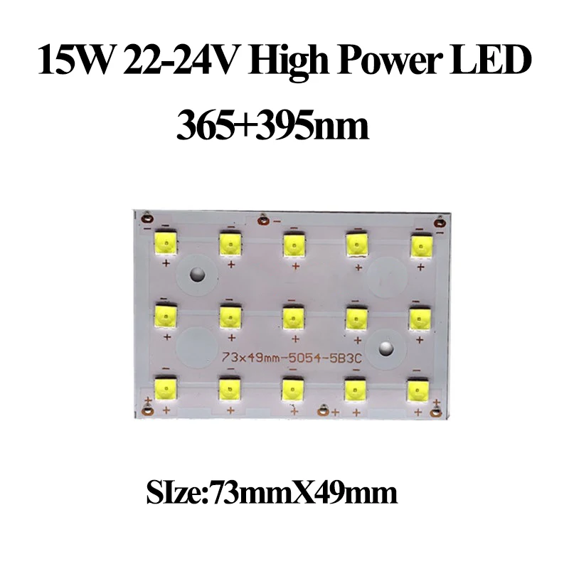 24v 50w Lampada a LED ultravioletta ad alta potenza Perline Uv 365nm + 395nm Fototerapia per unghie polimerizzante per richiamo zanzare e insetti