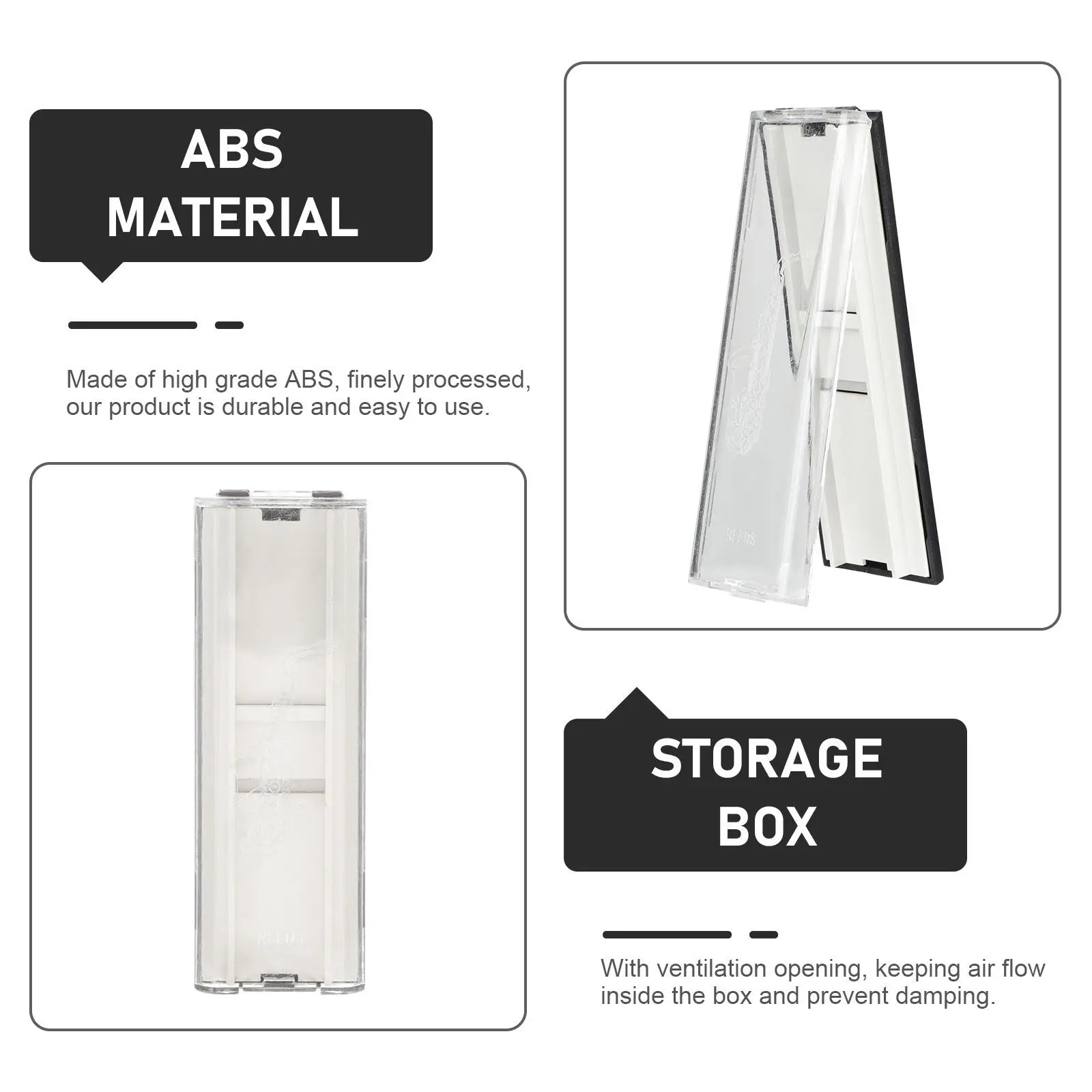 Oboe Reed Storage Box High Grade ABS Ventilation Holes on Both Sides Prevent Moisture Reed Organizer Carrying Case for Musicians