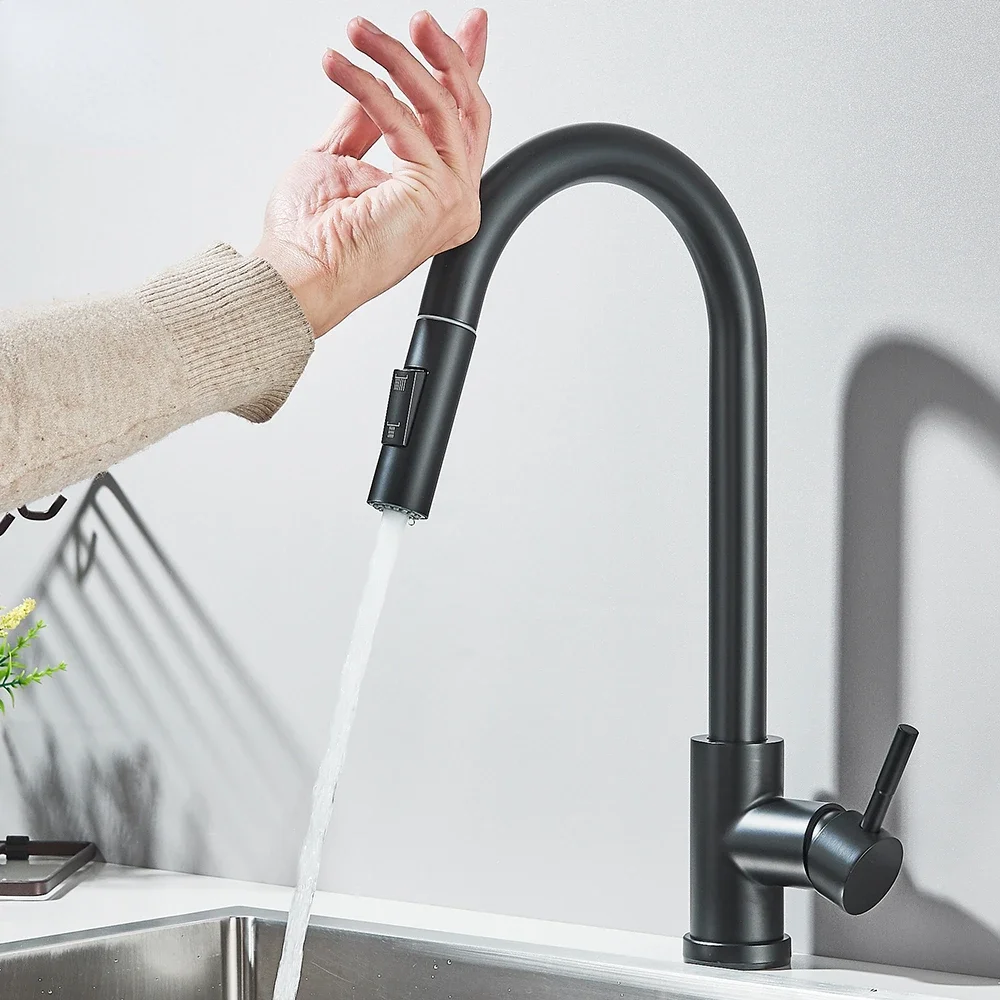 

Smart Touch Sensor Kitchen Faucets Sensitive Smart Touch Control Faucet Mixer Tap Pull Out 360 Rotation Sensor Faucets