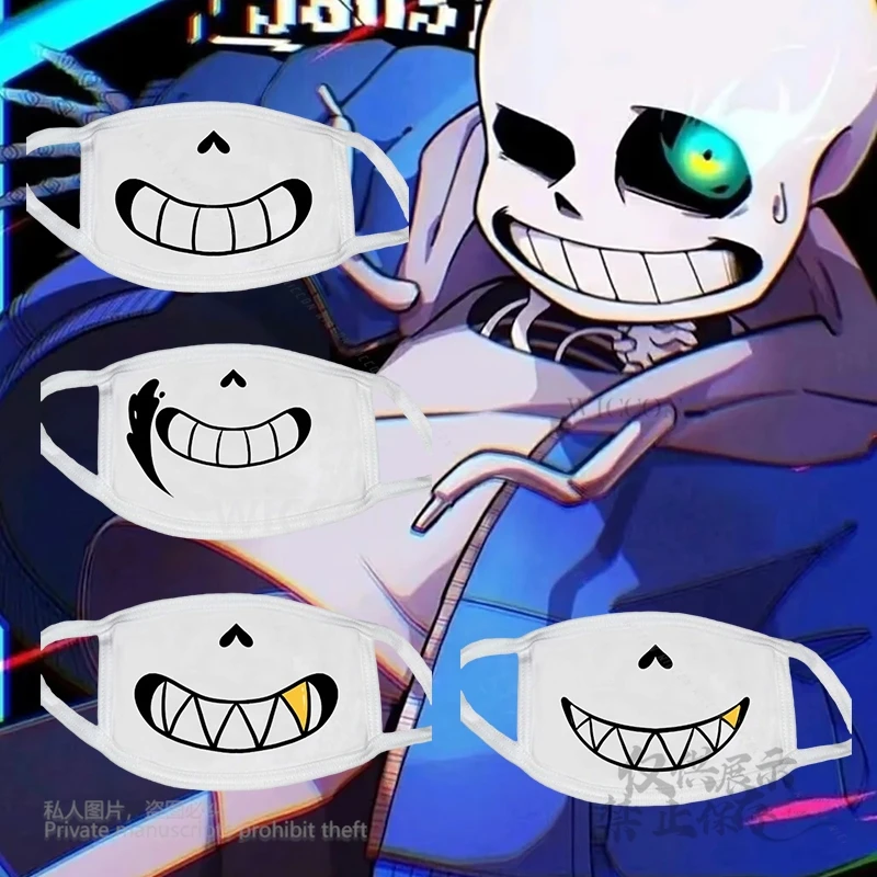 

Маска для косплея Sans с принтом лица, маска для лица Undertale Keyozee, 4 стиля, реквизит ручной работы с принтом, Kawaii, Хэллоуин