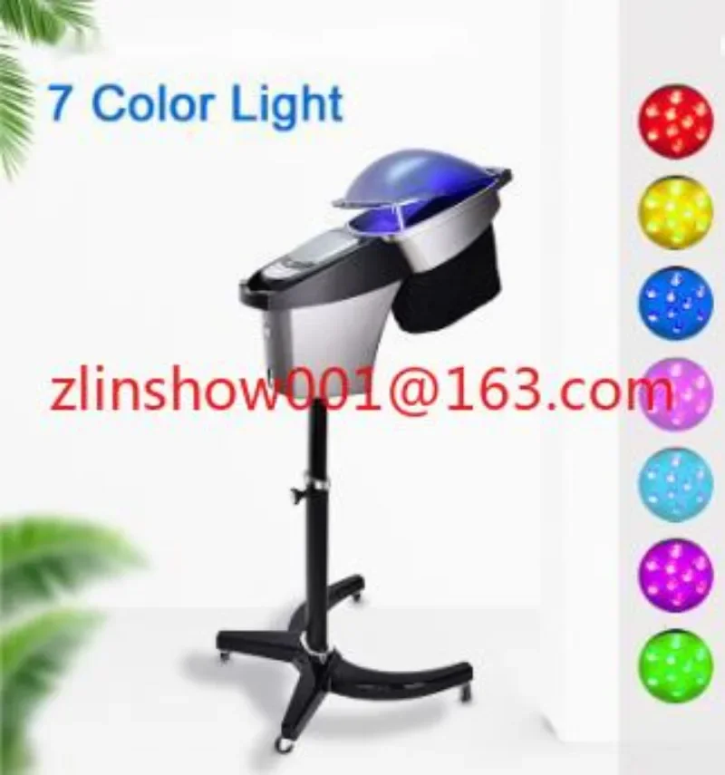 Stand Salon Hair Steamer Luxury Wholesale 7 led lights  Style Beauty Plastic Color Feature Automatic Material