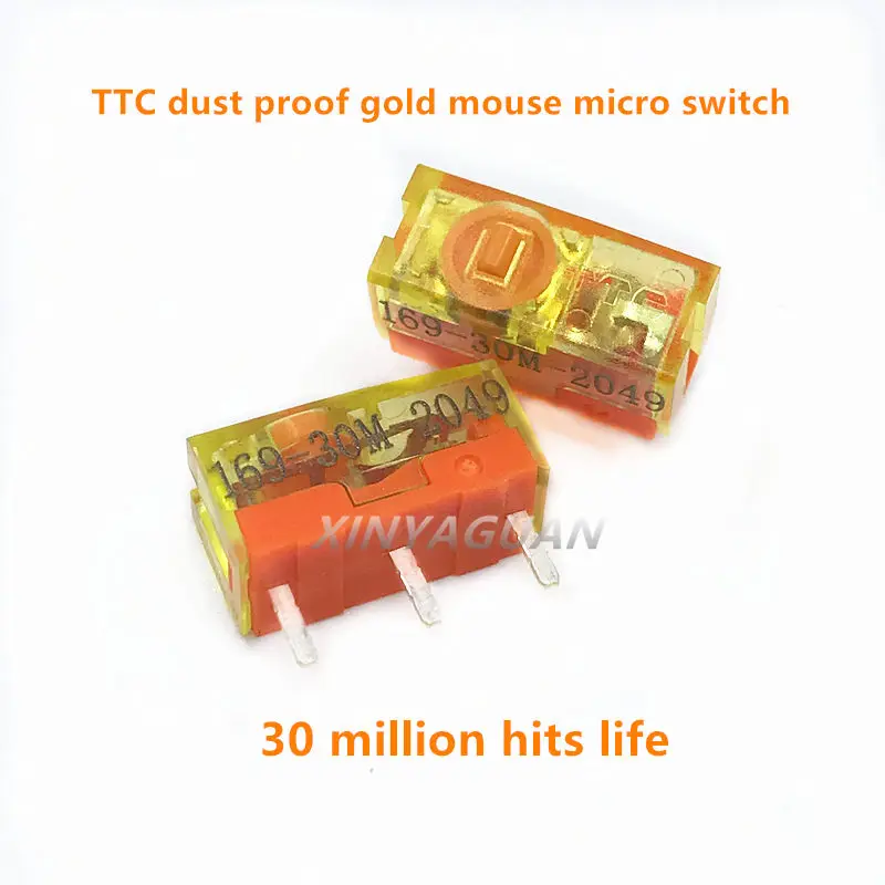 10Pcs/8/5/4/2/1Pcs New arrival TTC dustproof gold mouse micro switch gold contactor 30 millions click Mouse maintenance Button