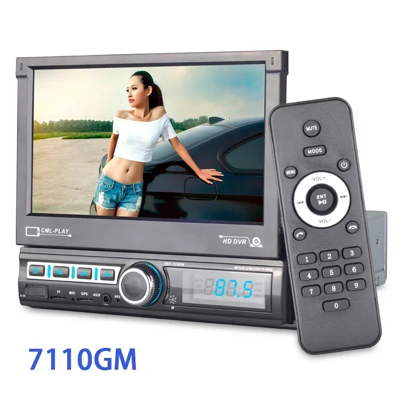 

Car Mp5 Player 7 Inch 1Din Touch Screen Electronics Carplay Android Auto GPS navigation BT USB FM Rear View Car DVD Player