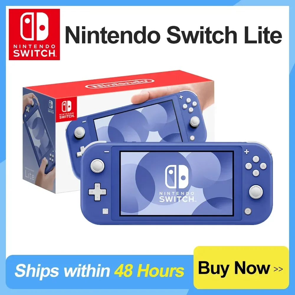 Nintendo Switch Lite Blue Game Console Multiple Color Optional 275g with 5.5 Inch LCD Touch Screen Lightweight and Portable