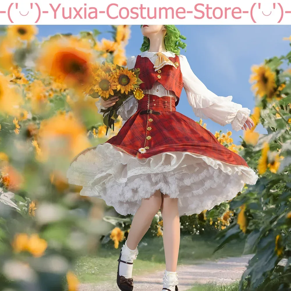 Touhou Project Kazami Yuuka Red Plaid Skirt Cosplay Costume Cos Game Anime Party Uniform Hallowen Play Role Clothes Clothing