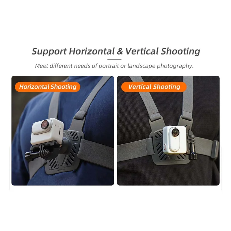 

-RRKK SUNNYLIFE For Pocket3/GO 3 Universal Chest Strap Bracket 360 Degree Gopro12 Sports Camera Phone Clip Multifunctional Repla