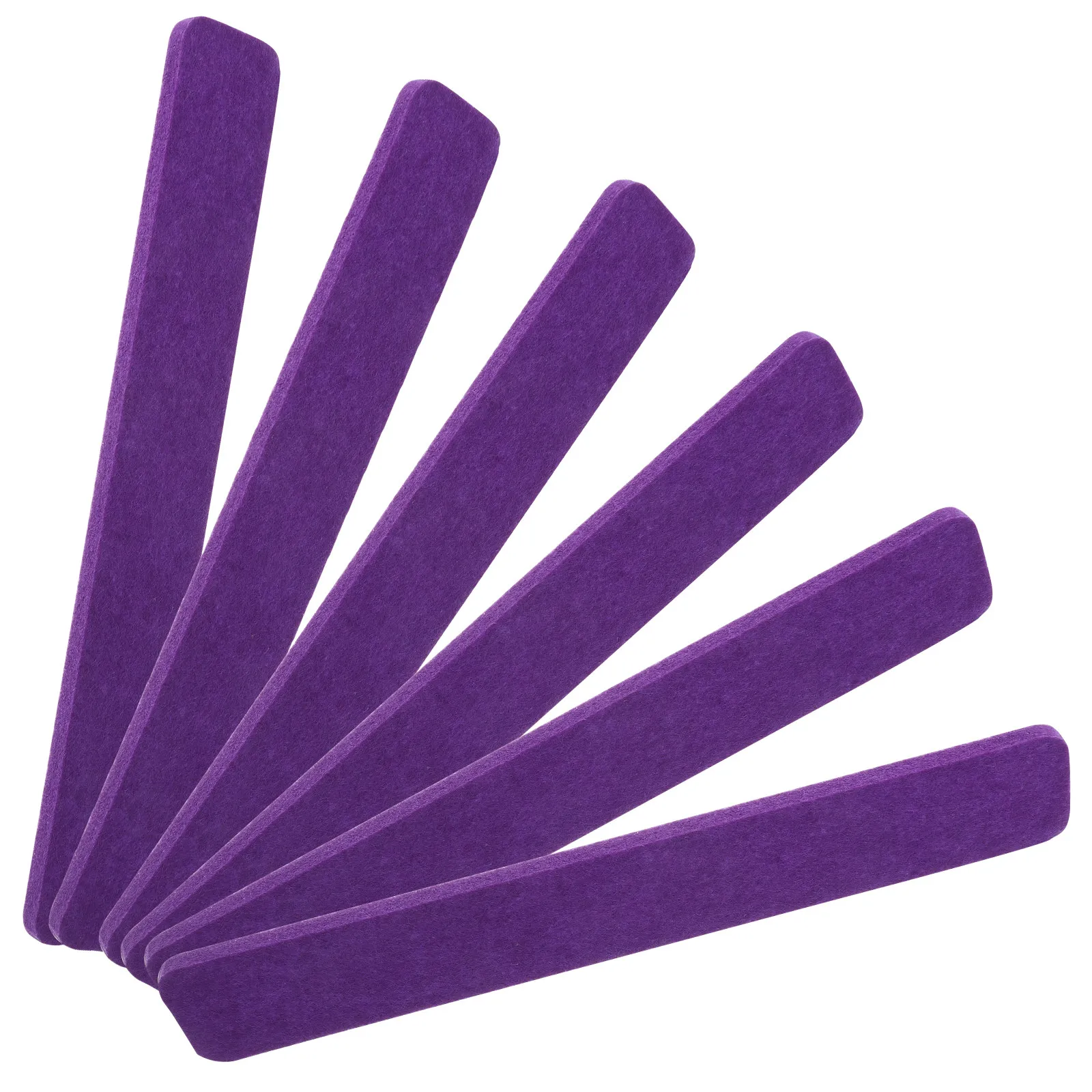 6Pcs Thick Felt Bulletin Board Strip Safe Wall-Friendly Pushpin Holder Decorative Functional Memo Board for Office Home