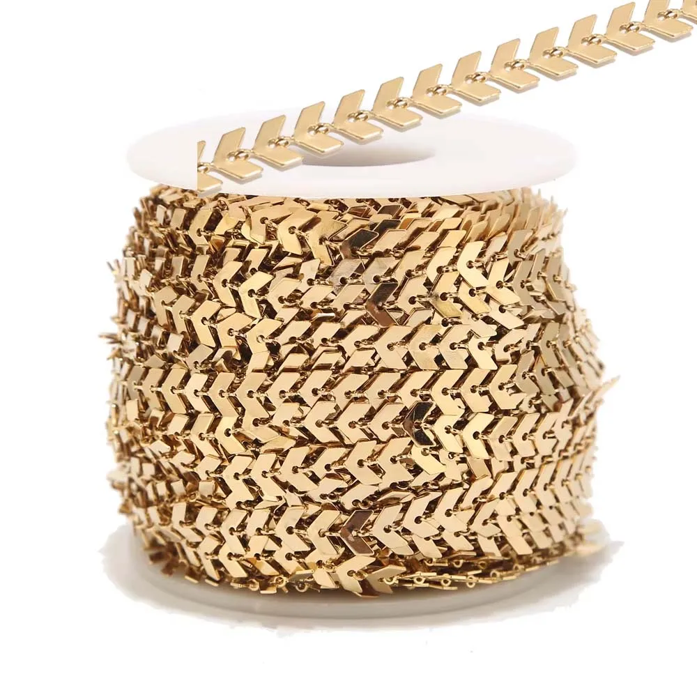 1 metro 6mm de largura aço inoxidável v link corrente correntes de ouro para colar pulseira tornozeleira diy jóias fazendo suprimentos