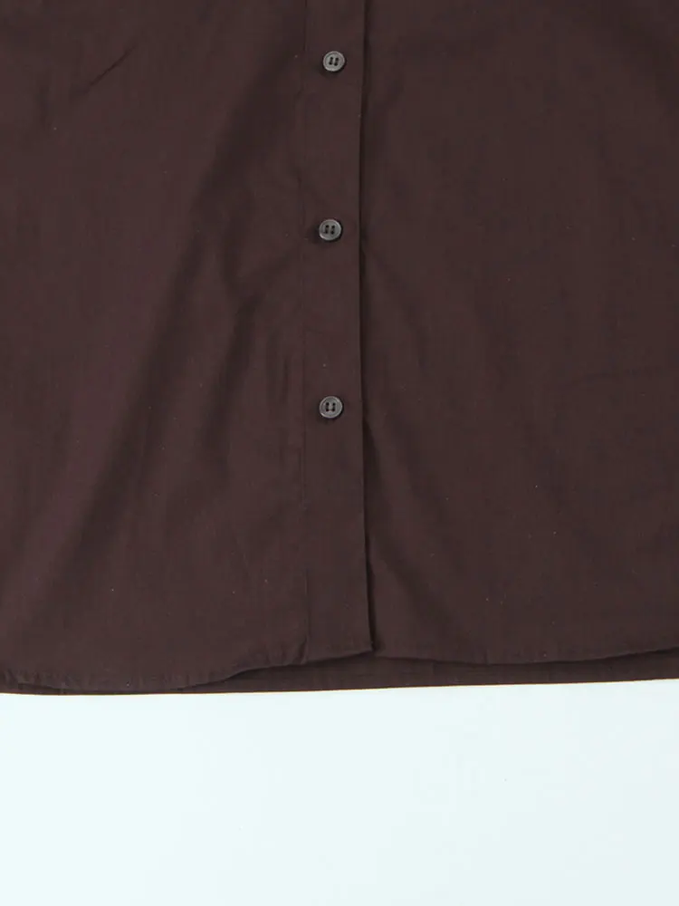 NLZGMSJ امرأة وشاح قمصان 2025 الخريف أنيقة مكتب سيدة فضفاضة أنيقة ضئيلة اليومية كم كامل القمصان اليومية #5