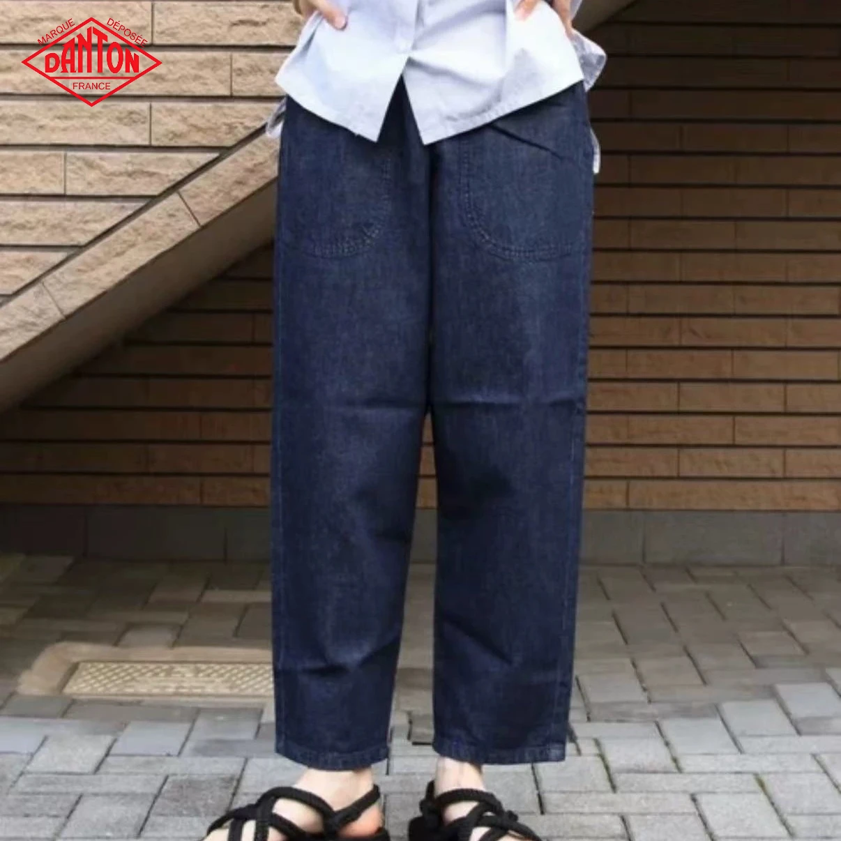 DANTON DANTON Women 9/10 Length Denim Carrot Pants, Vintage Work Style Classic Basic Casual Loose Trousers - Aliexpress Deal