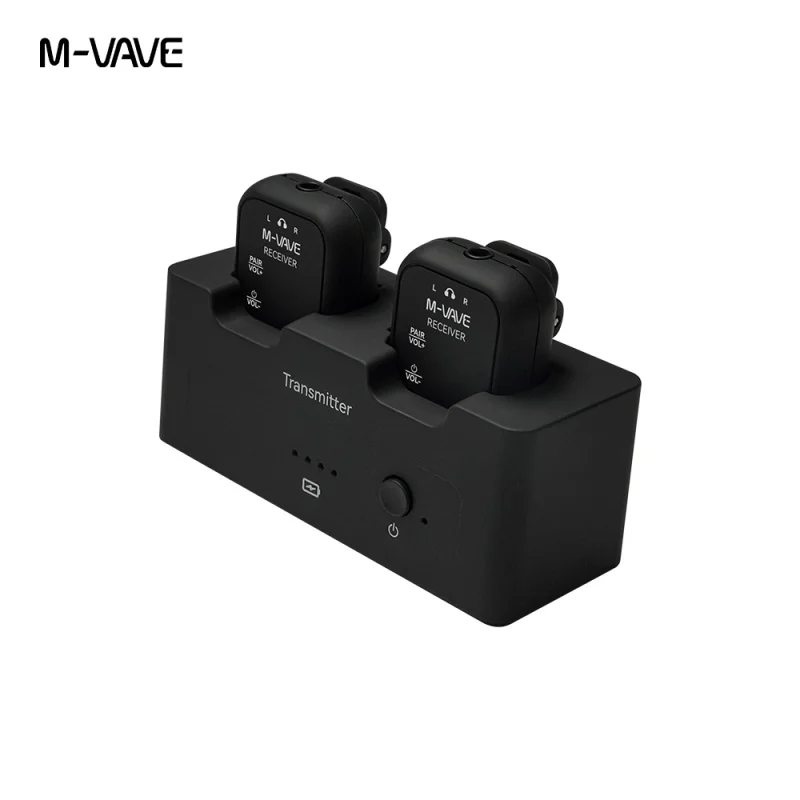 

Беспроводная система мониторинга M-VAVE WP-12 2.4ГГц (IEM) 1Tx+2Rx, ультранизкая задержка 3 мс, 24 часа автономной работы и зарядный кейс для сцены