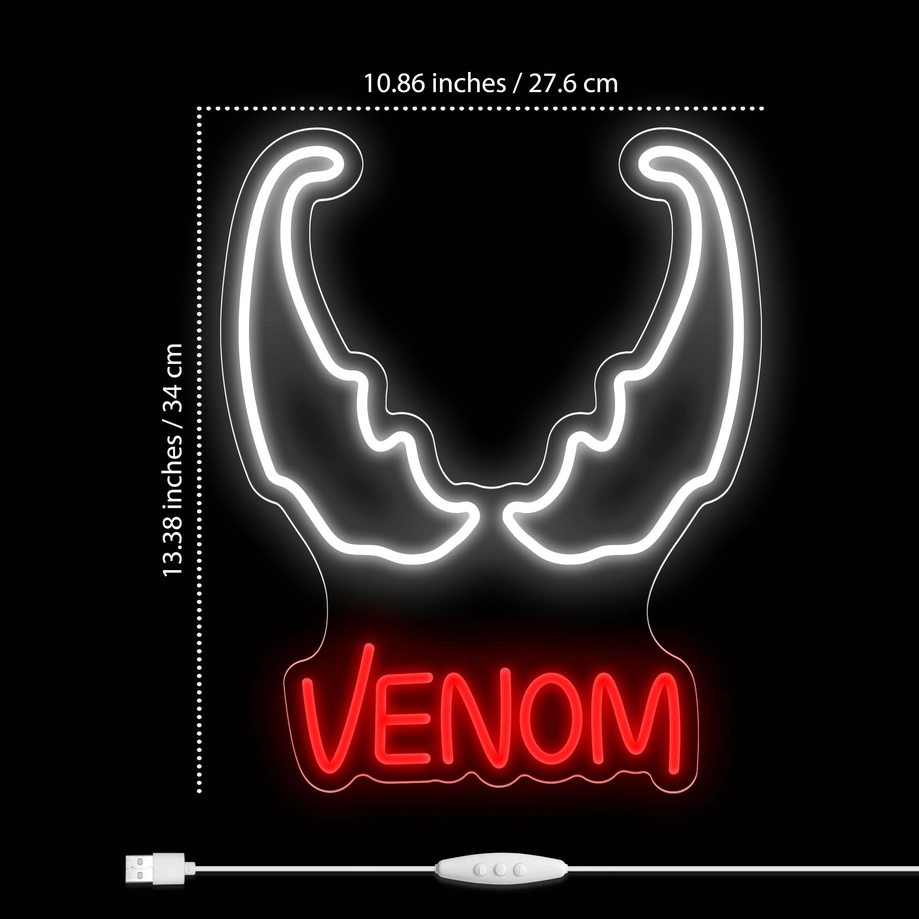 Venom Neon Sign For Wall Decor Art Room Decoration For Bedroom Bar Party USB Powered Neon Wall Lamp Perfect Gift For Marvel Fans