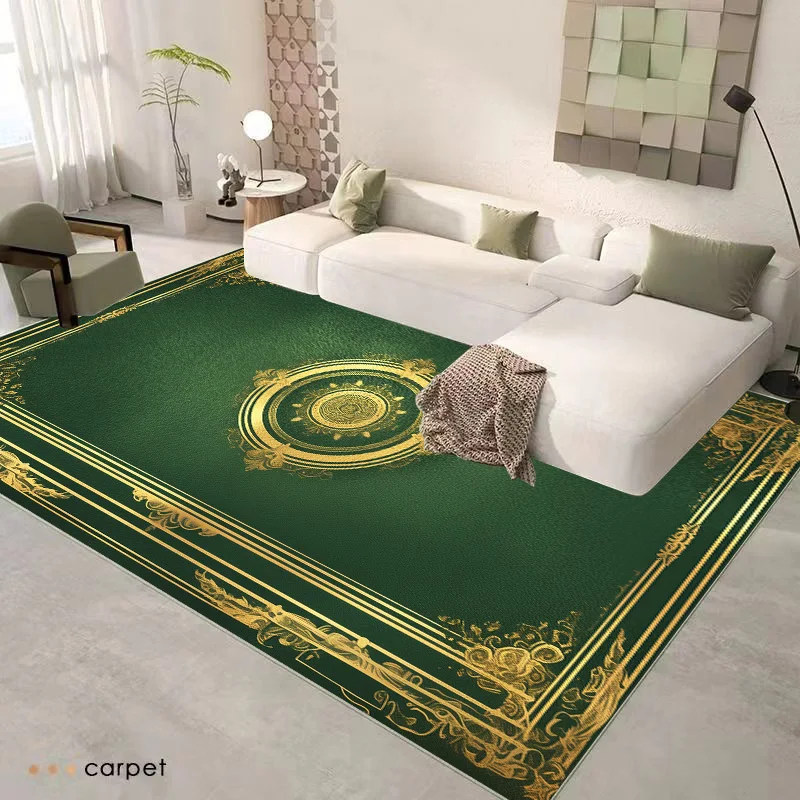 

Nordic Style Carpet for Living Room Light Luxury Emerald Green Decoration Floor Mat Bedroom Lounge Non-slip Soft Rug Washable