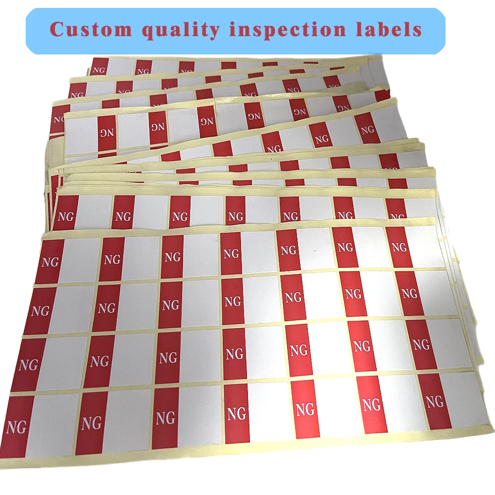 Ng Labels Red Custom Chunhui Company Quality Sticker Warehouse Inventory Quality Inspection Unqualified Label Adhesive Stickers