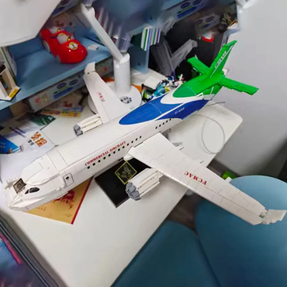 Boeing Dreamliner Airplane Building Blocks MOC Assemble Bricks Educational Toys Desk Decoration Gifts For Kids Boy