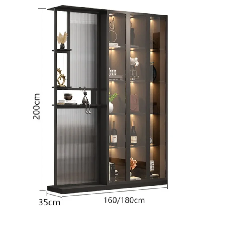 Luxury Liquor Wine Cabinets Glass Living Room Racks Wall Display Home Estante Vinos European Wine Cabinets Furniture QF50JG