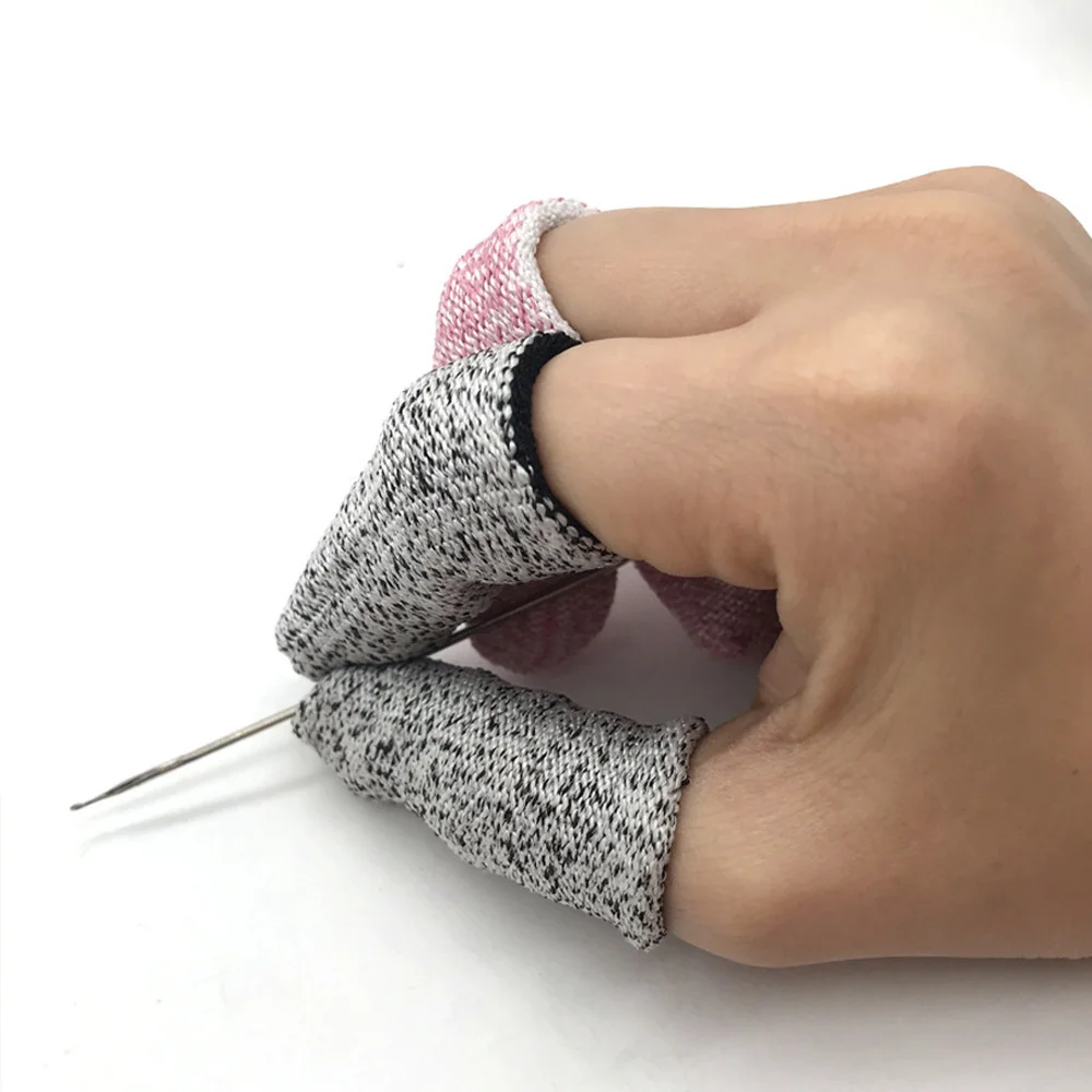 5p Durable Finger Protector Sleeve Cover Level 5 Protection Anti Cut Finger Cover for Picking Work Carving Kitchen Tool supplies