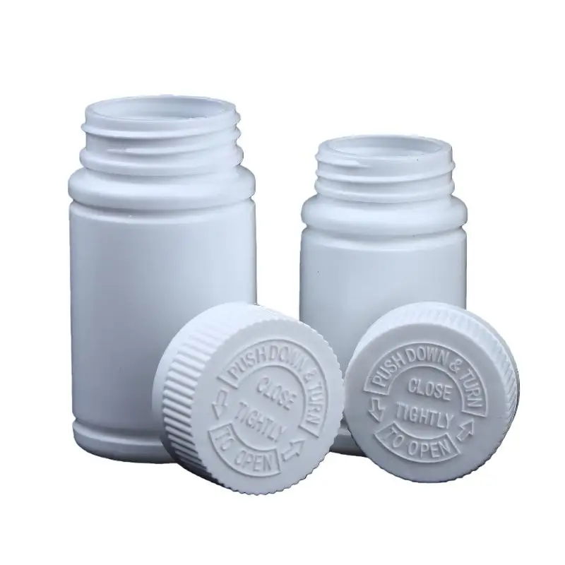 New 10Pcs 20-225ml Pill Vials Tablet Capsule Solid Powder Portable Containers Plastic HDPE White Empty Seal Bottles