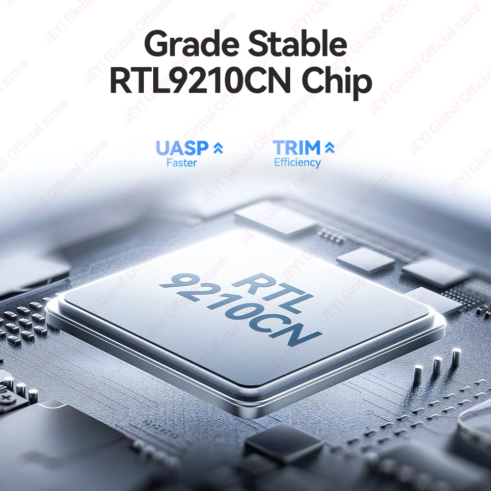 JEYI 22110 M.2 NVME SSD 인클로저 - USB 3.2 Gen2 Type-C 10Gbps, M&B+M 키 2230/2242/2260/2280 지원, 플랫 케이블 포함
