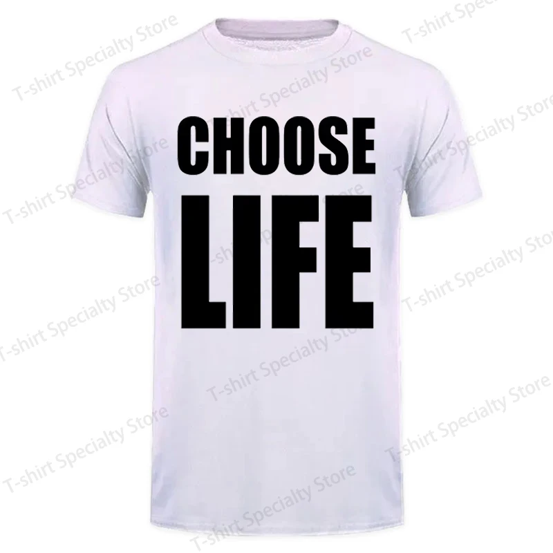 

Casual Graphic T Shirts Men Women Tshirts Choose Life Retro 80`s Party Fancy Dress Wham Unisex Ladies Cotton Mens T-Shirt
