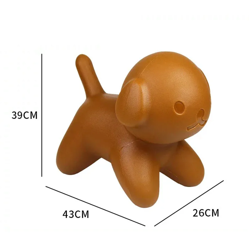 Cartoon Dog Animal Stool Ride-On Puppy Toy PE Plastic Cute Snuffy Dog Seat for Bedroom Playroom Decoration