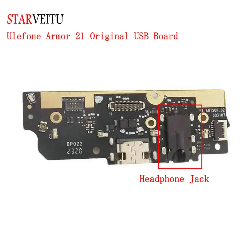 For Ulefone Armor 21 Original USB Charging Dock Board with Headphone Jack Mobile Phone Charge Circuits Accessory