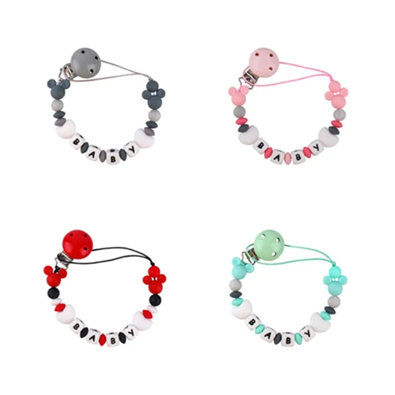 Baby Pacifier Clips Custom Dummy Nipple Holder Chains Nordic Style Newborn Gift Teether Babies Accessories