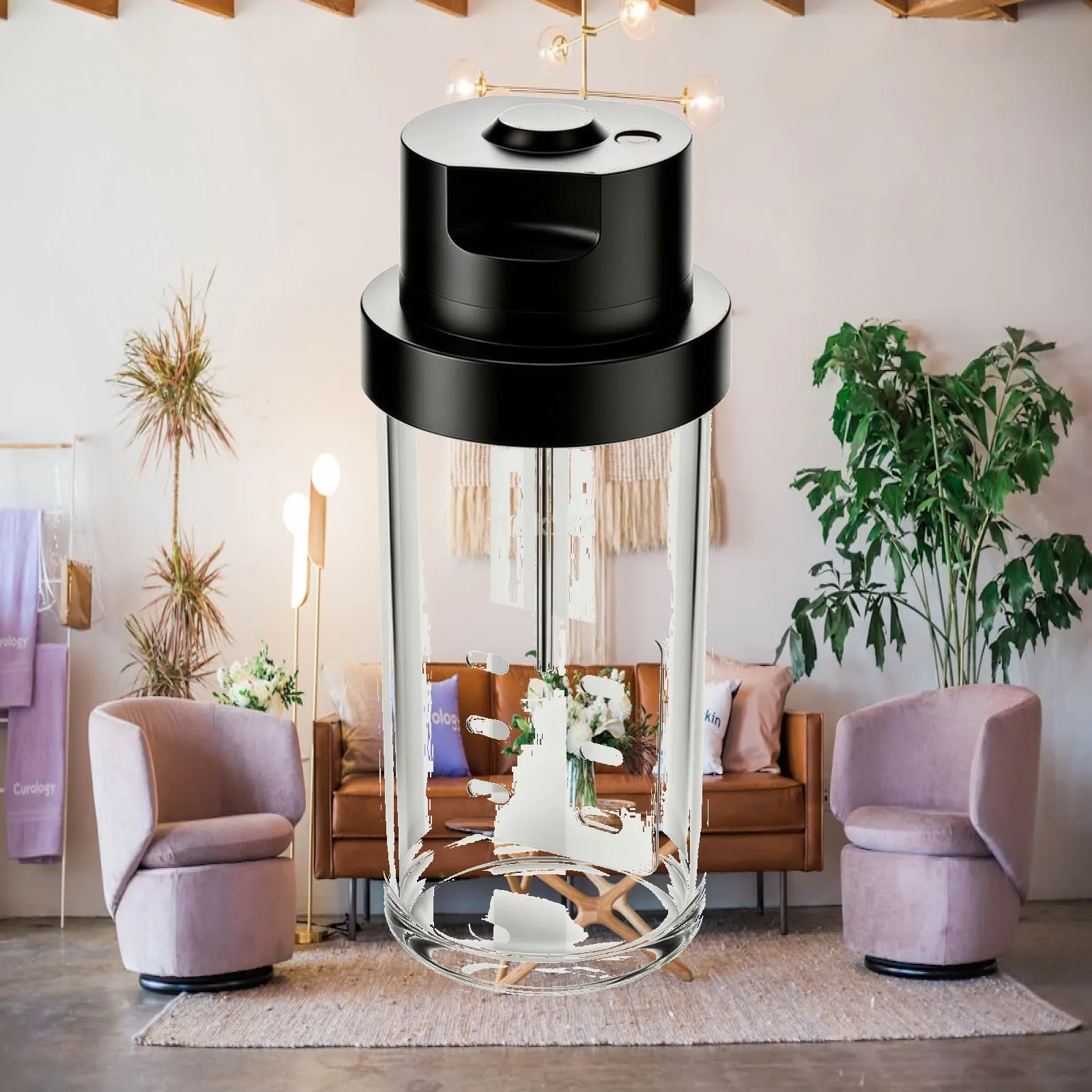Space Saving Electric Butter Churner for Kitchen Counter Cream Churn Tool with Steel Paddle and Easy Button