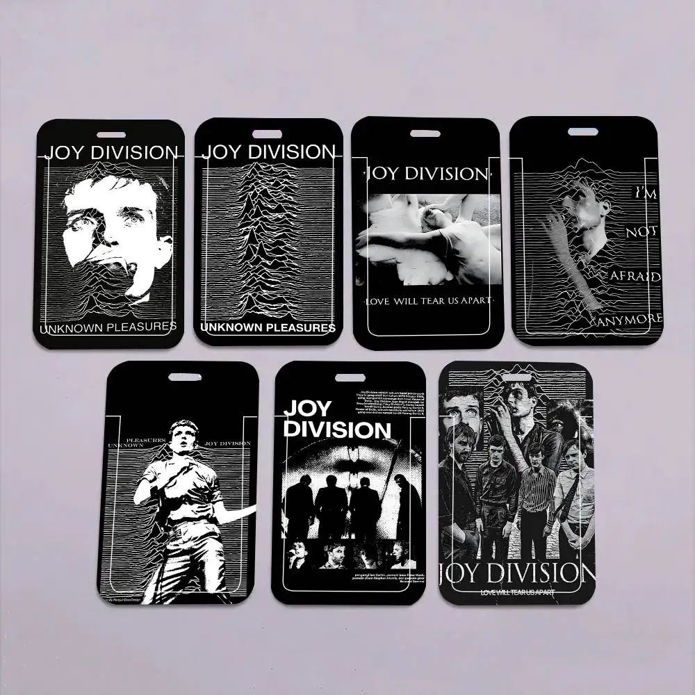 1pc British Post Punk Band J-Joy D-Division ID Card Sleeve School Card Access ID Card Bus Meal Card Protective Sleeve Easy Push