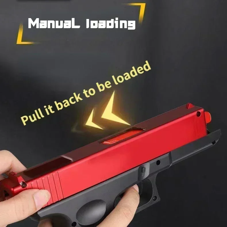 HOTG17 Pistol Mainan Peluru Lembut Busa Airsoft Peluncur Pistol Manual Senjata Permainan Menembak CS untuk Hadiah Anak Laki-laki