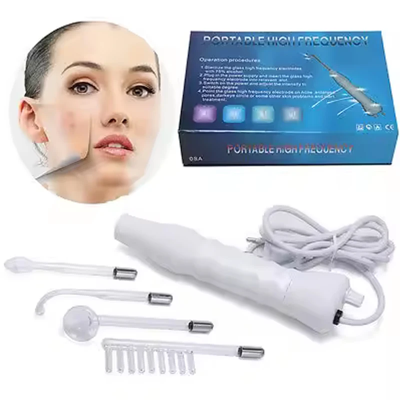 Home Use High Frequency Beauty Products Facial Therapy Wand Machine Set Portable Skin Beauty Equipment