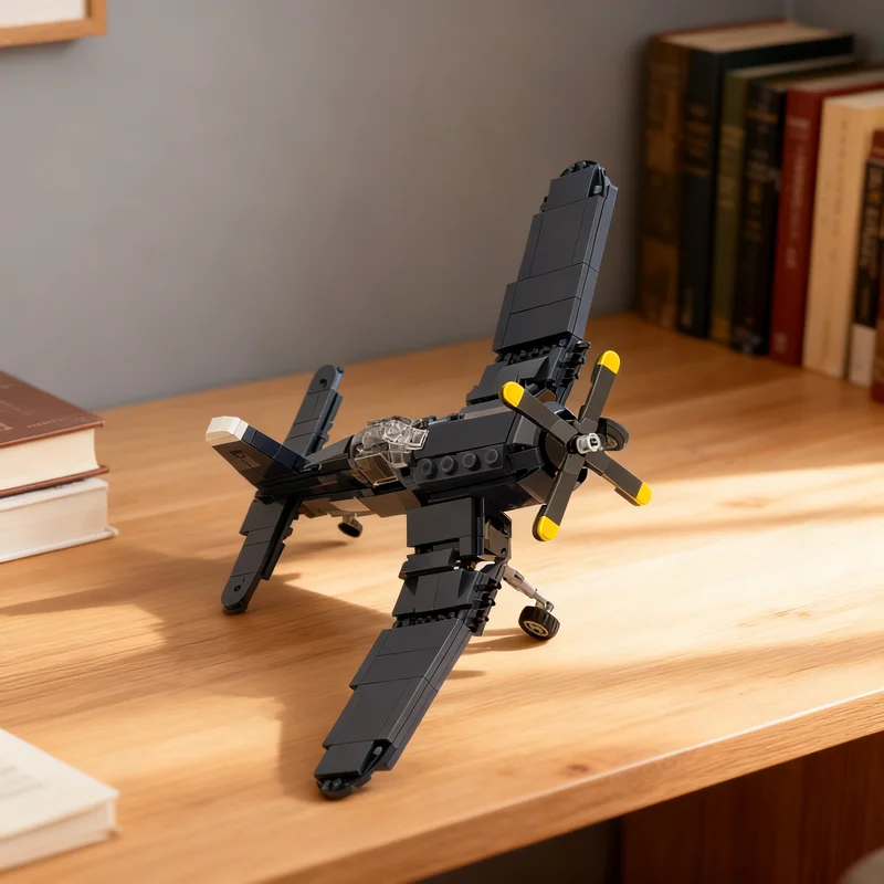 403pcs MOC Vought F4U - 4B Corsair V2! Creator Creator Expert Model Building Blocks Toys Architecture Christmas Gifts Display