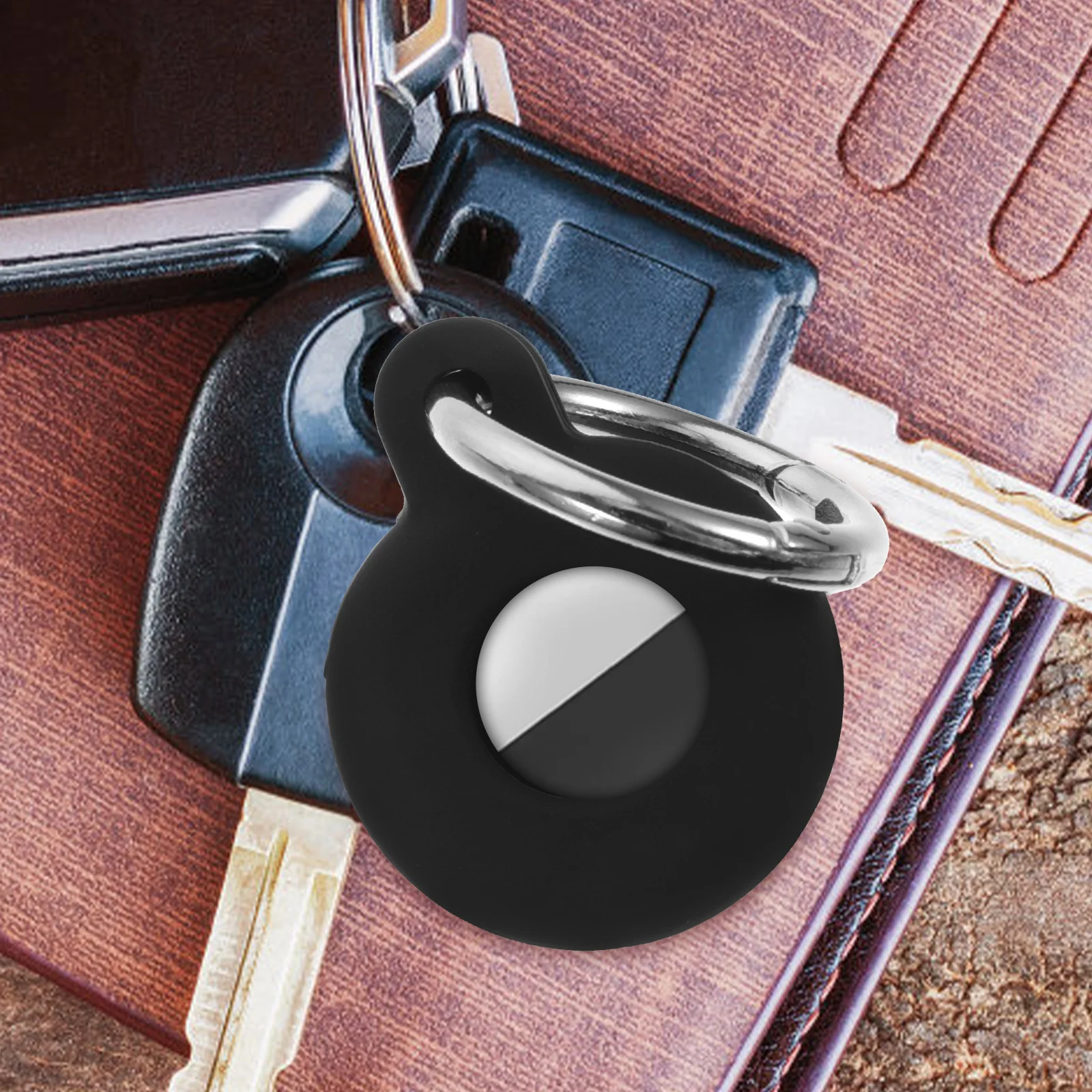 4 pçs capa protetora anti-perda capa de silicone leve suporte ao ar livre à prova de choque chaveiro manga