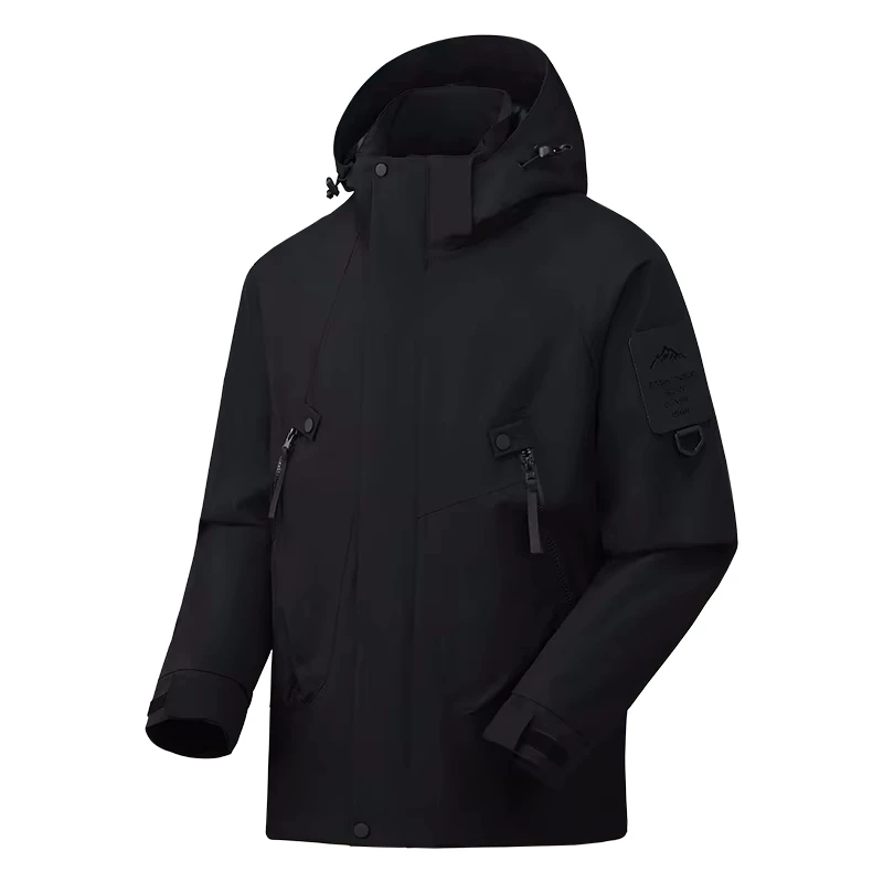 

Autumn Men's Mountaineering Jacket Windproof and Waterproof Fabric Fashion Hip Hop Design Casual Neutral Oversize Outdoors Coat