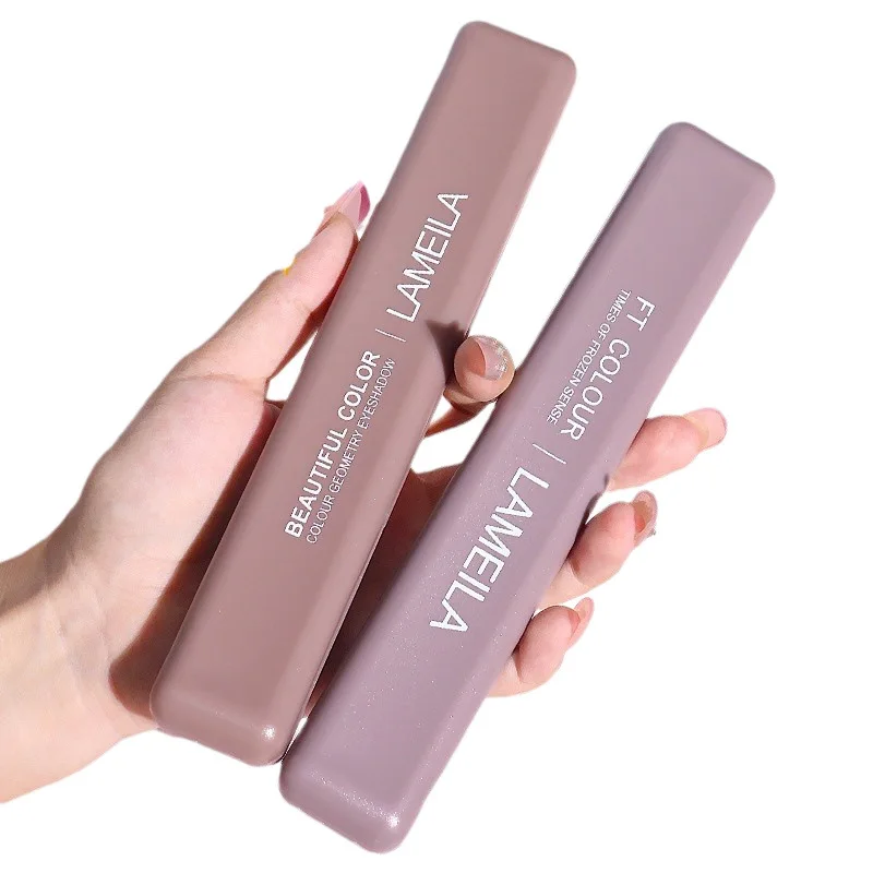 Paleta de sombras com 3 estilos, brilho fosco, maquiagem para os olhos, à prova d'água, longa duração, pigmentado, cosméticos suaves, 9 cores, atacado