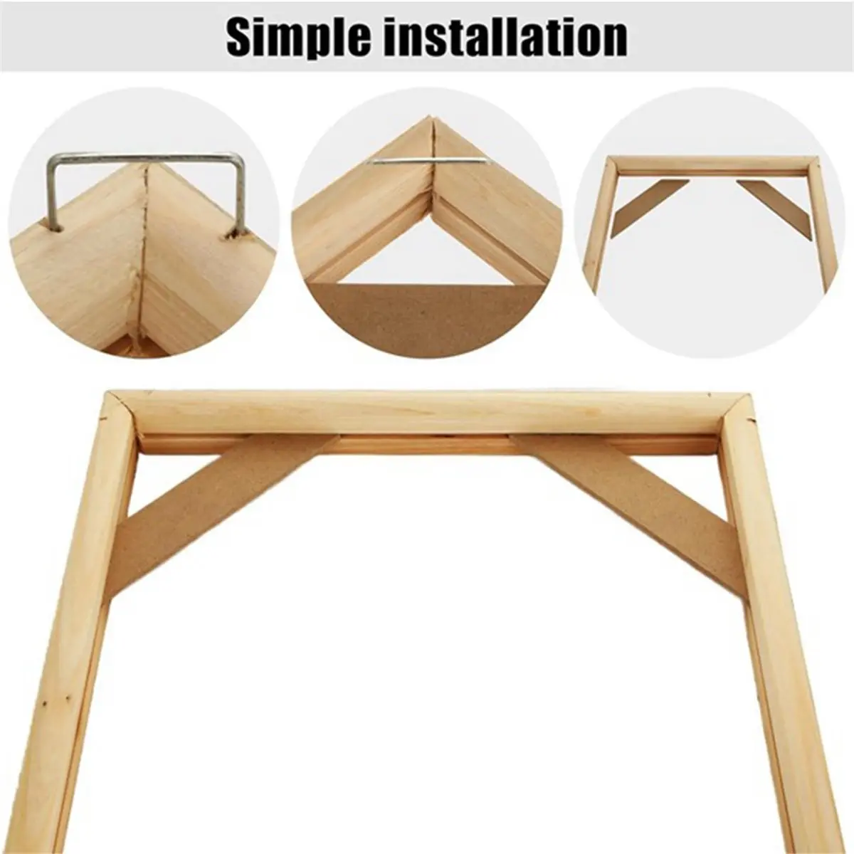 2026 New Tool 3 Set Canvas Stretcher Bars, DIY Wood Canvas Frames Kit Sturdy Stretchers Frame Easy to Assemble DIY Canvas Frames
