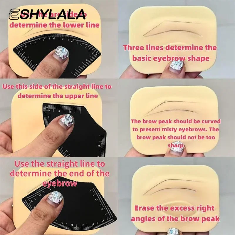 Fast Drawing Eyebrow Desgin Ruler Microblading Mapping Tool Shaping Stencil Permanent Makeup Drawing Guide Ruler Tattoo Supplies